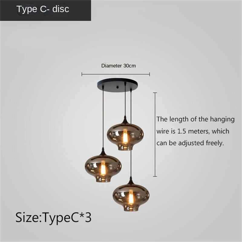Nordic Glass LED Pendant Lights - Modern Hanging Light Fixtures for Kitchen Island, Dining Room & Bedroom | Energy Efficient Dimmable Ceiling Lighting