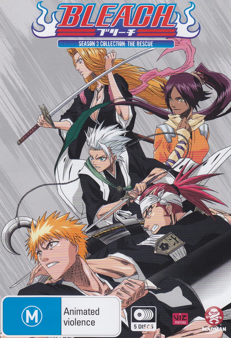 Bleach Season 3: The Rescue Complete DVD Collection | Anime Action Series | Perfect for Anime Fans & Collectors | Great for Binge-Watching & Gift Giving