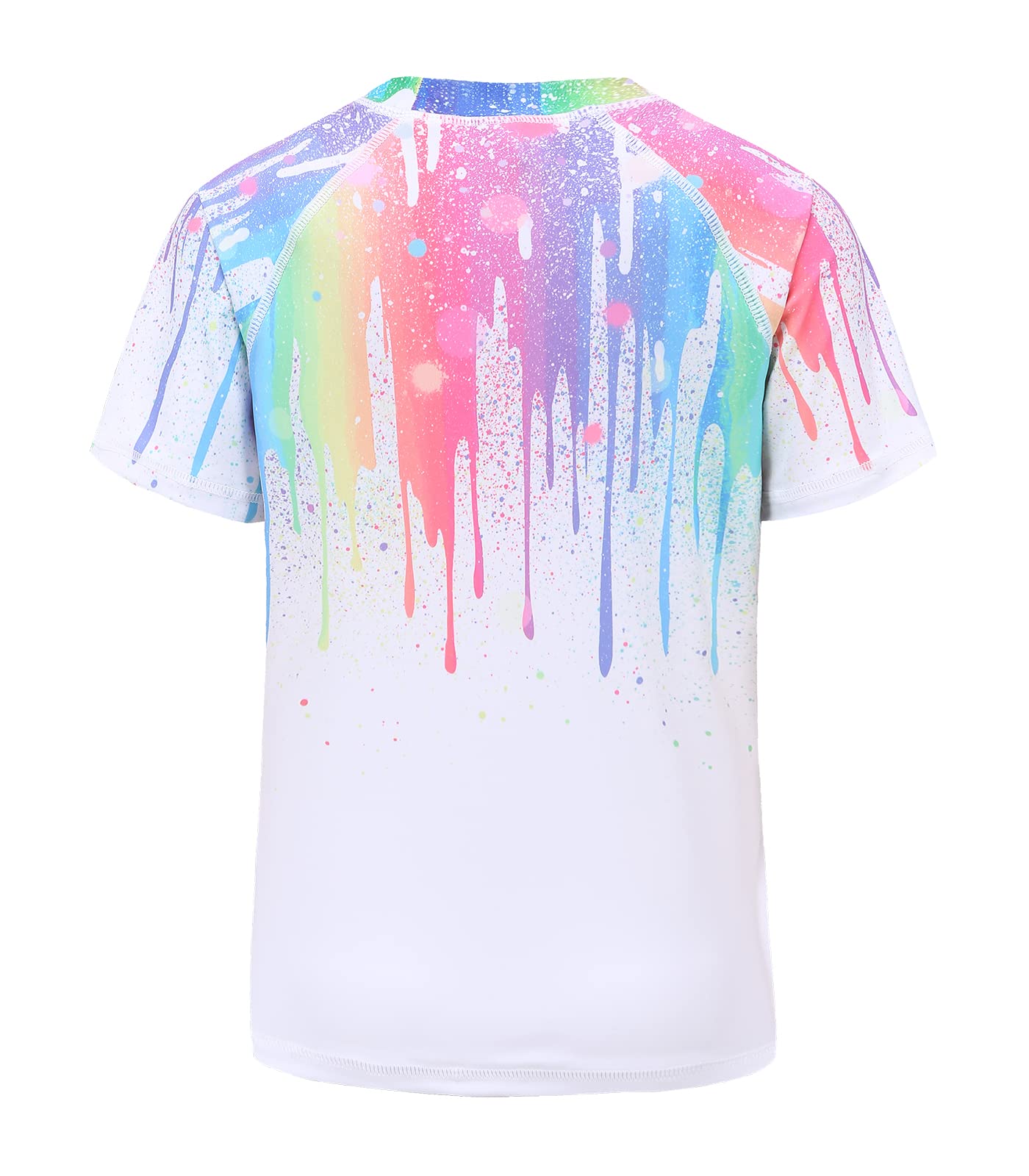 Girls Rash Guard Swimsuits Short Sleeve UPF 50+ Sun Protection - Kids One Piece Bathing Suit Swimwear for Ages 7-16 - Perfect for Beach, Pool & Water Sports
