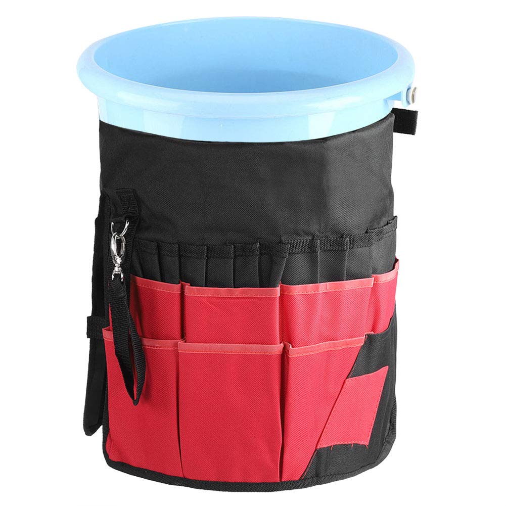Lightweight Waterproof Garden Bucket Bag with 42 Pockets - Multi-Purpose Gardening Tools Holder for Outdoor, Lawn, Yard & Farm Work | Perfect for Planting, Weeding & Landscaping