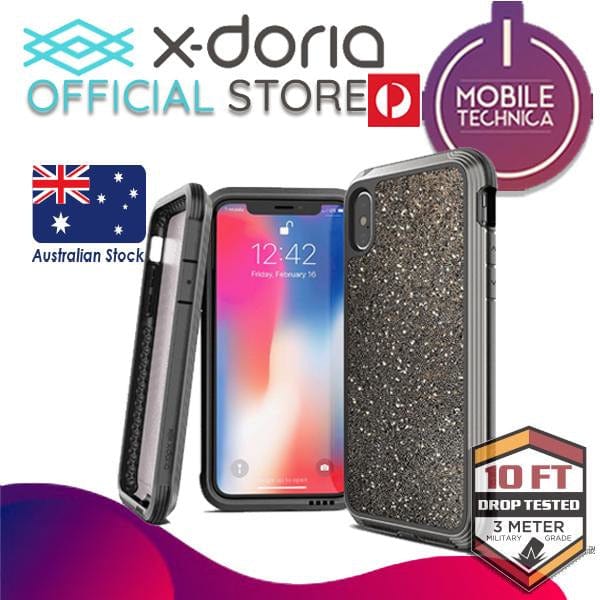 X Doria Defense 3M Drop Certified Case for iPhone XS Max - Glitter Protective Cover | Shockproof & Scratch Resistant | Perfect for Everyday Use, Travel & Outdoor Activities