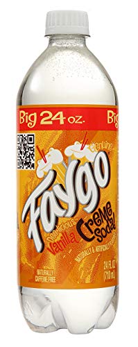Faygo Vanilla Creme Soda 24 oz (Pack of 24) - Refreshing Cream Soda for Parties, BBQs & Nostalgic Treats