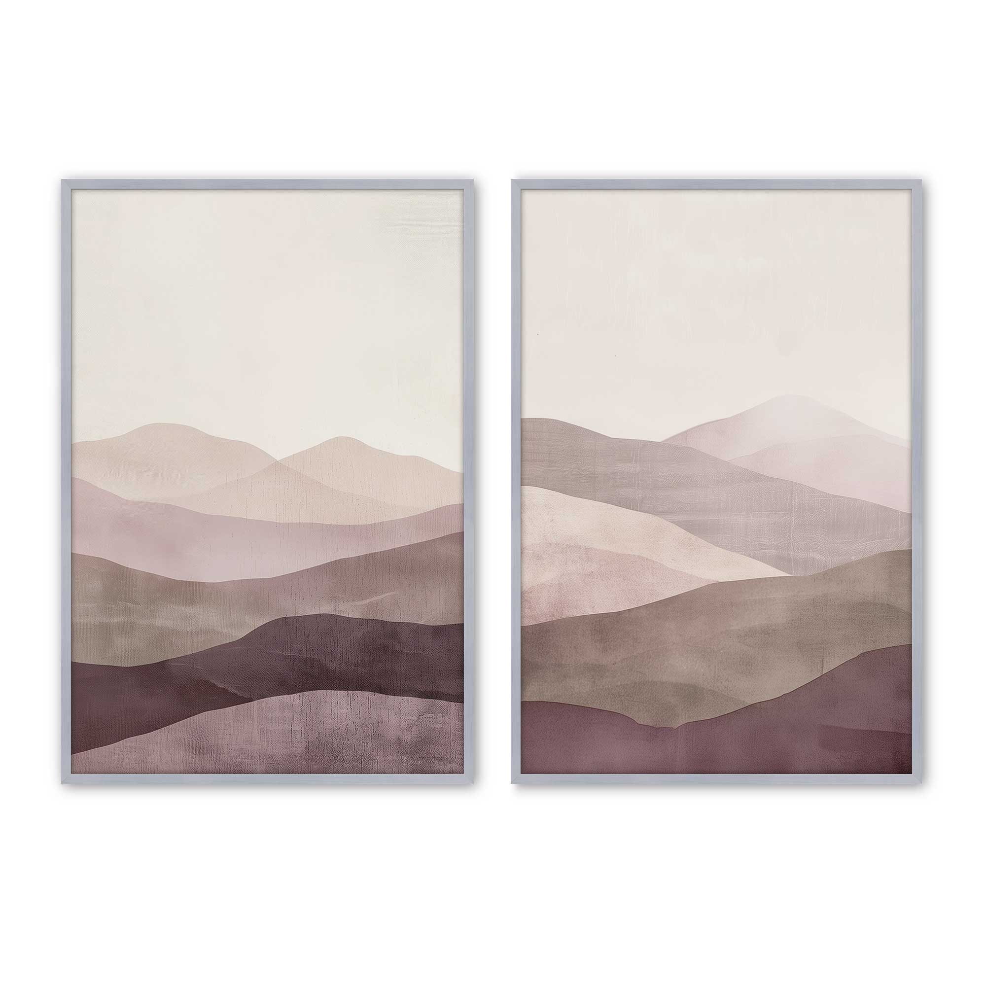 Amethyst Veil Set of 2 Wall Art Prints - Spiritual Decor for Bedroom, Living Room & Meditation Space