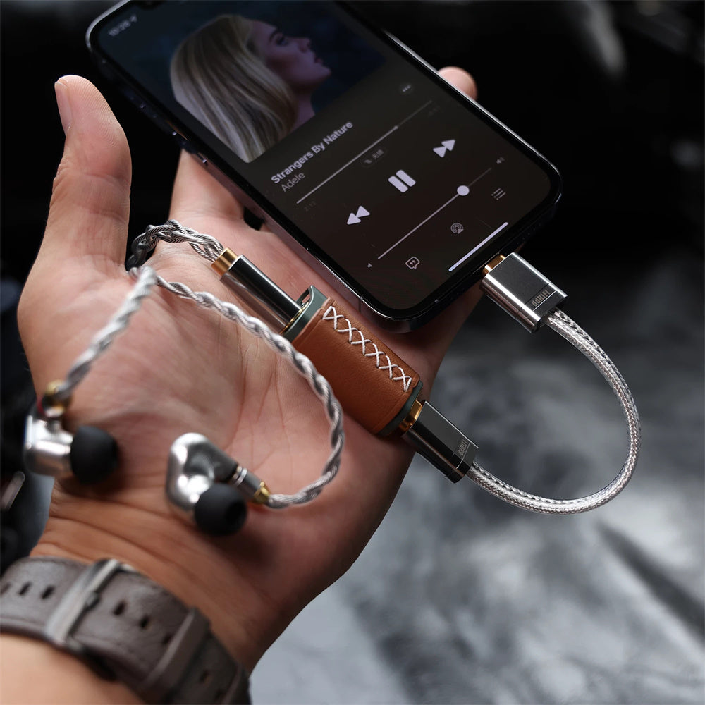 DD ddHiFi MFi09S Lightning to USB C OTG Data Cable - High-Speed Charging & Audio Sync for iPhone iPad (iOS Devices) & USB-C Headphones - Perfect for Music Streaming, Gaming, and Mobile Workstations