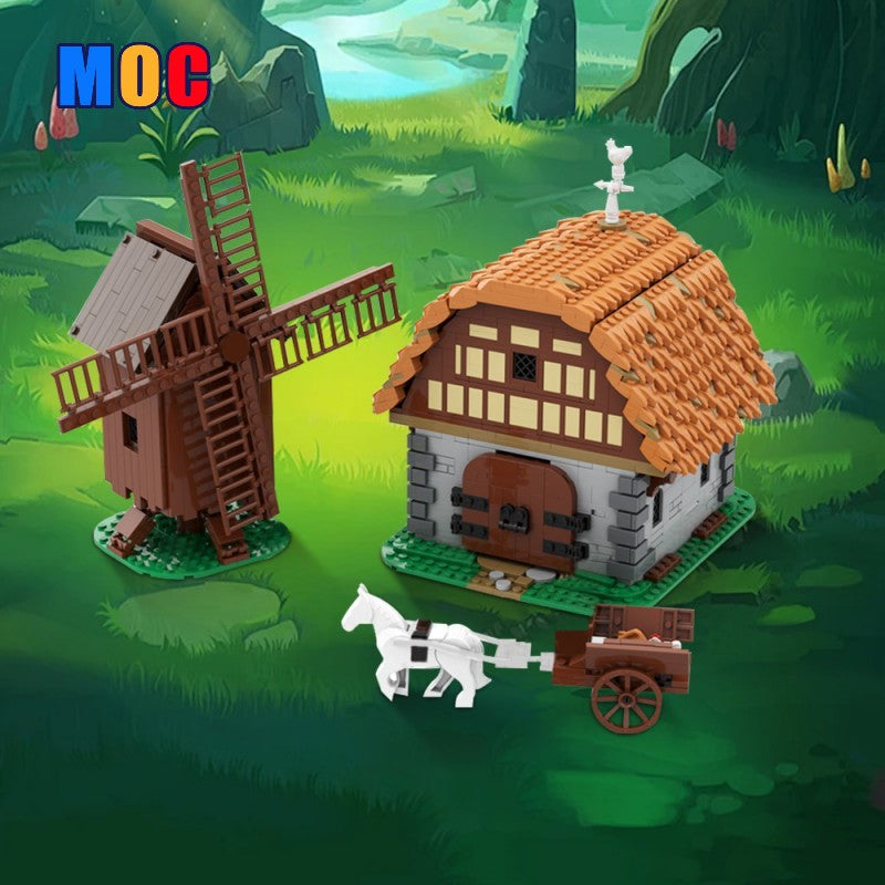 1743PCS MOC Mill Village Raid Building Blocks Set - Gobricks Version 186596 | Creative Construction Toy for Adults & Kids | Perfect for Display, Collection & Role Play Scenes