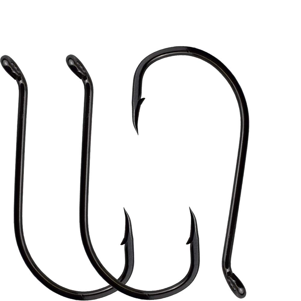 Luengo 100pcs 1/0-9/0 Octopus Fishing Hooks - High Carbon Steel Saltwater Fishing Hooks for Bass, Catfish, Tuna | Ideal for Deep Sea Fishing, Surf Casting & Freshwater Angling
