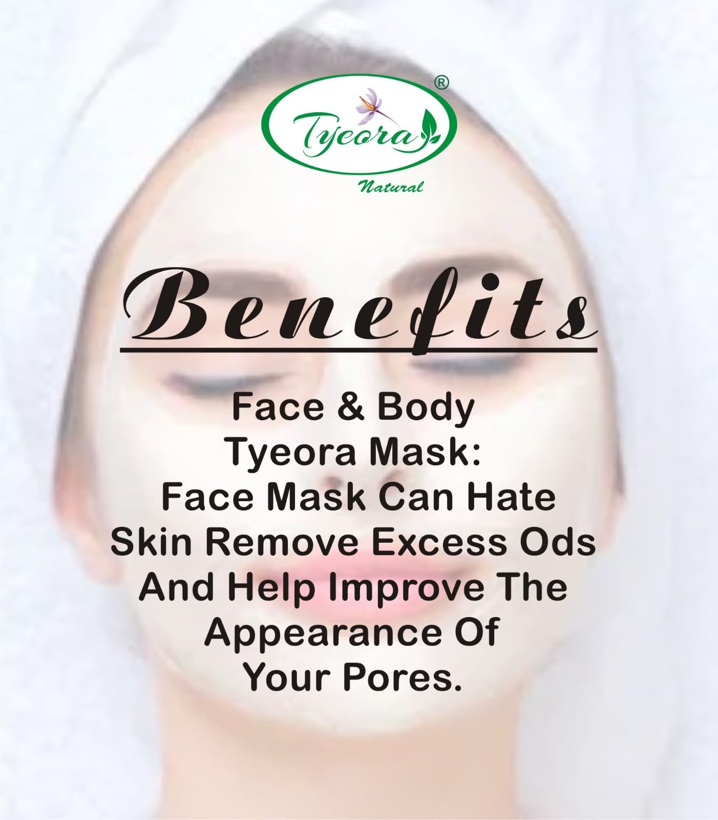 Tyeora Aloe Vera Face Mask 450ml - Hydrating & Soothing Gel for Dry Skin, Acne Relief & Sunburn Care - Perfect for Daily Skincare & Post-Sun Treatment