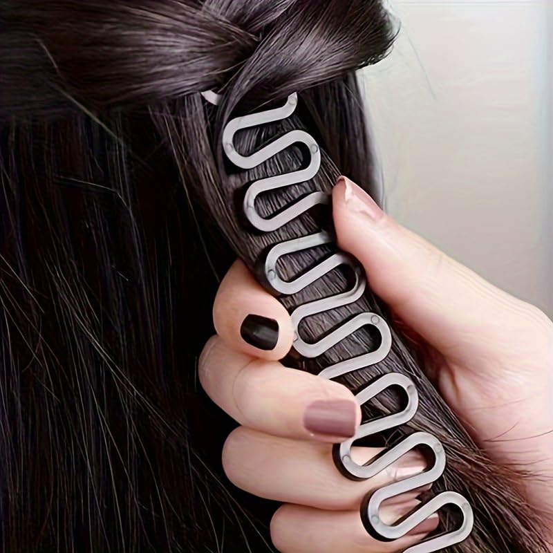 CHANDERKASH 4-Piece Plastic Hair Styling Kit - Hair Comb, Hair Loop, Braid & Ponytail Maker Tools for Women & Girls - Perfect for Salon, Home & Travel Hairstyling
