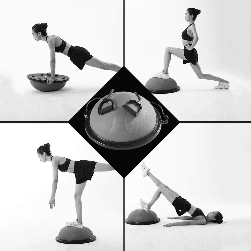 Balance Training Ball - Thickened Anti-Burst Yoga Ball for Home Fitness, Pilates & Weight Loss | Yoga Half Wave Speed Ball for Core Strength & Stability Training | Perfect for Home Gym, Physical Therapy & Office Workout