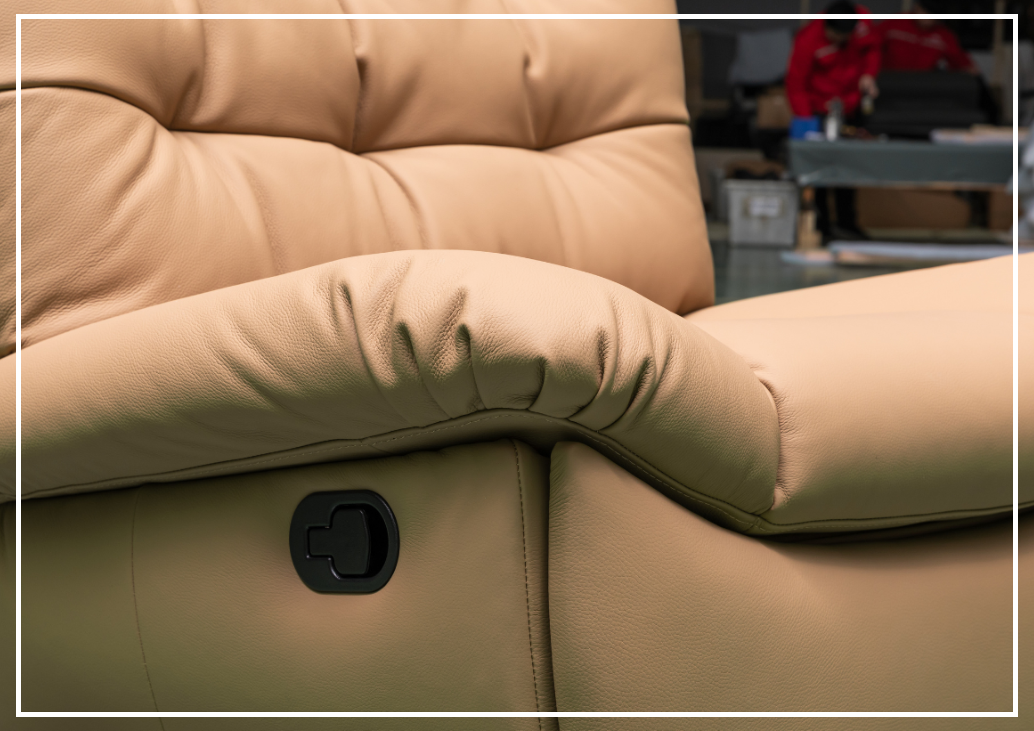 Klaussner Celina Swivel Glider Leather Manual Recliner Chair with Cushion Arms - Comfortable Living Room Seating for Relaxing & Reading