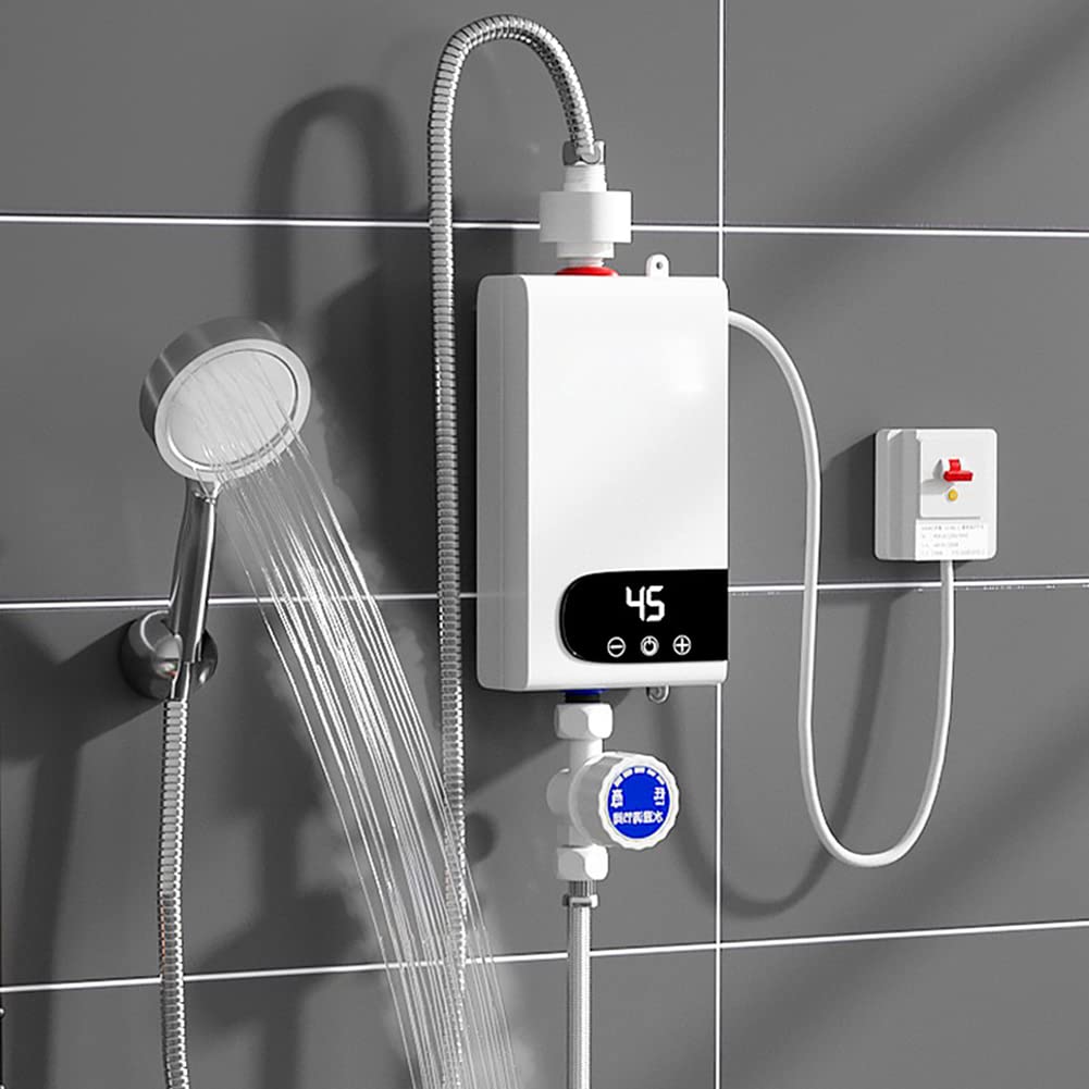 Instant Electric Tankless Water Heater for Shower & Kitchen - On-Demand Hot Water Faucet for Bathroom & Sink - Perfect for Small Homes, Apartments, and RVs
