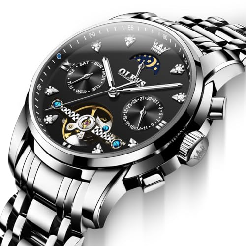 G6678: Silver strap & black dial