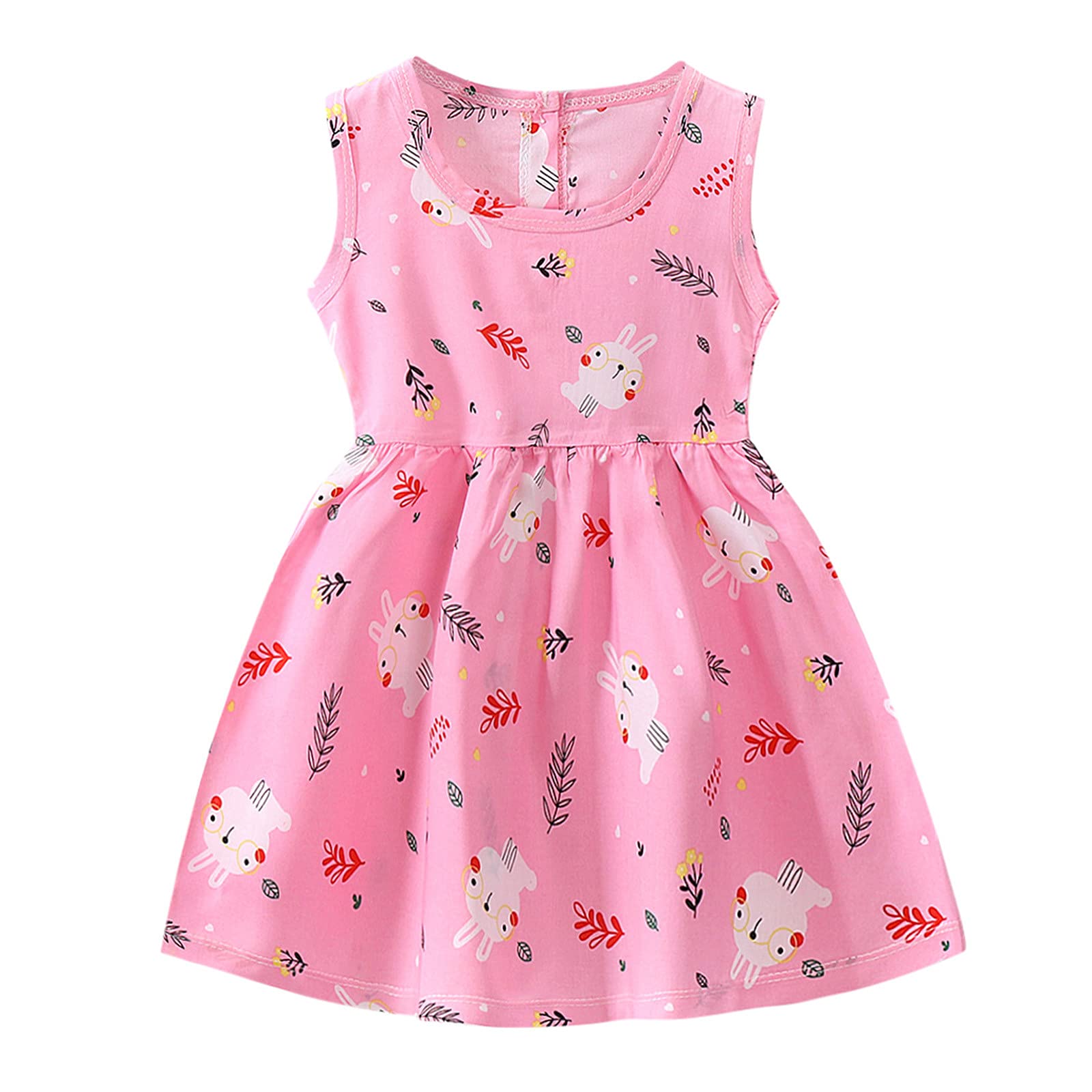 Toddler Girls Summer Casual Dress - Sleeveless Floral Beach Princess Dress for Kids | Perfect for Beach Outings, Birthday Parties & Playdates