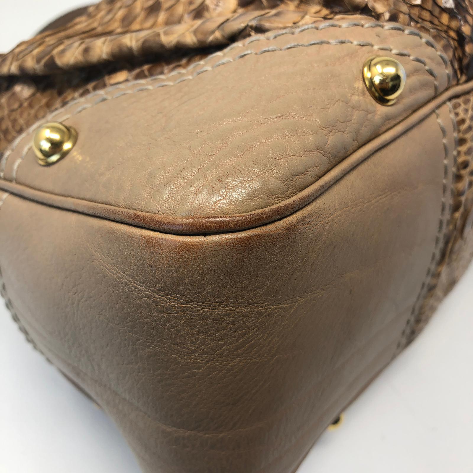 Gucci Brown Python Jockey Shoulder Bag for Women - Luxury Designer Handbag for Work, Travel & Evening Out