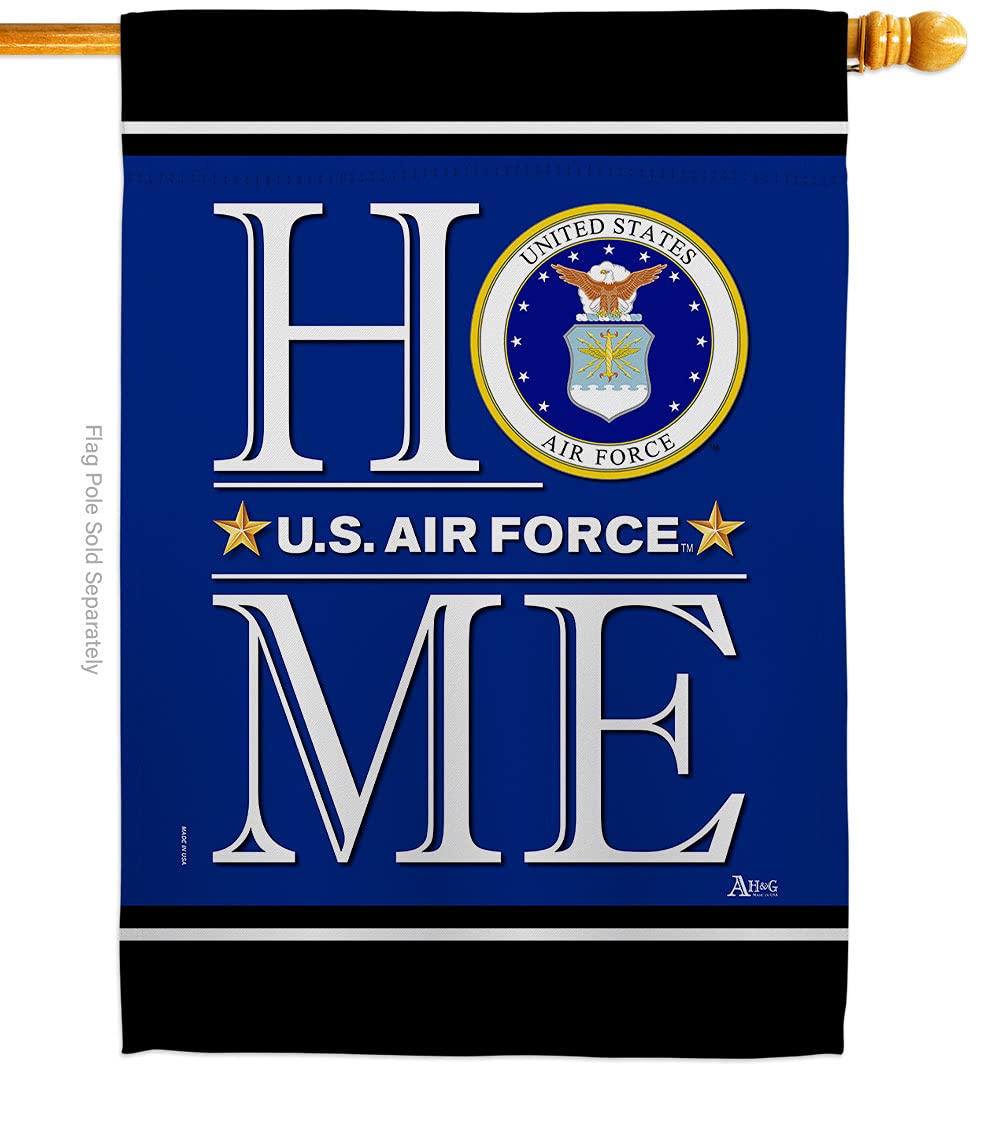 Americana Home & Garden H140631-BO 28x40 Inch US Air Force Double-Sided House Flag - Military Patriotic Decorative Banner for Yard, Garden & Outdoor Display - Perfect for Veterans Day, Memorial Day & Military Appreciation Gifts