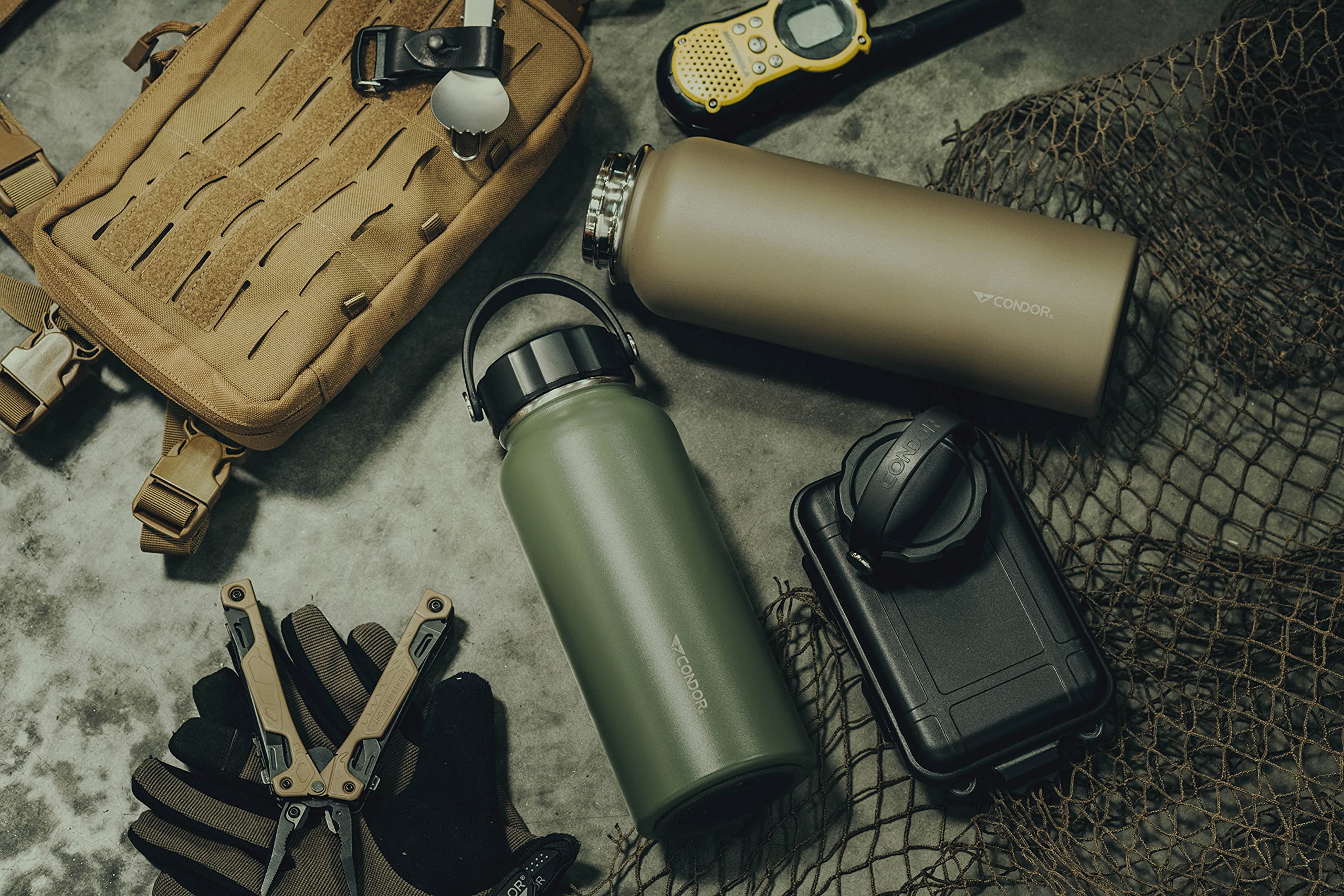 Condor Vacuum Insulated Bottle 40oz - Hot & Cold for Camping, Hiking