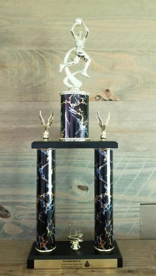 Custom Engraved 20-Inch Black Magic Male Basketball Trophy - Perfect for Awards, Tournaments & Sports Recognition