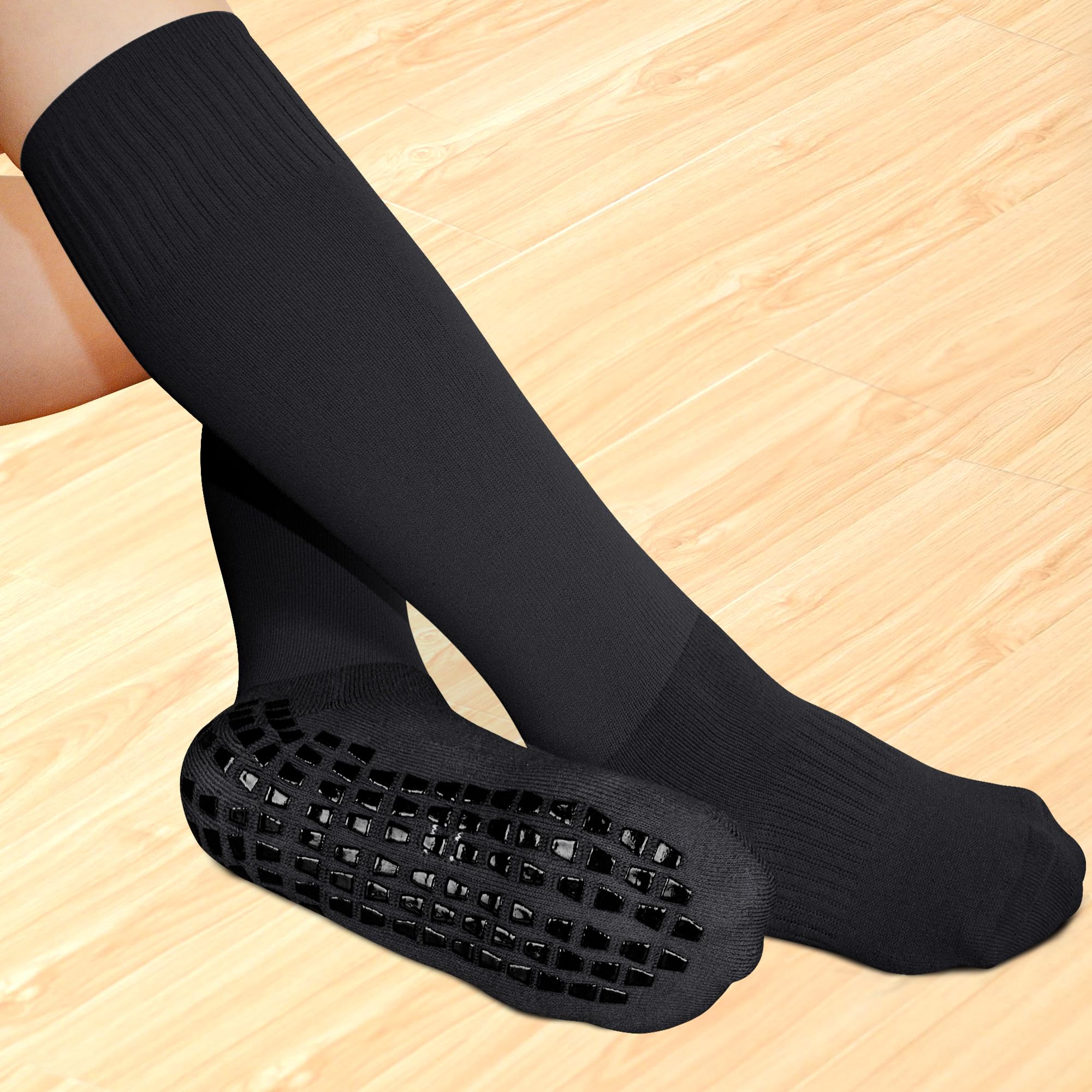 Non-Slip Grip Socks for Soccer, Softball, Baseball & Football - Anti-Skid Sports Socks for Kids, Youth & Adults - Perfect for Training, Games & Indoor Activities