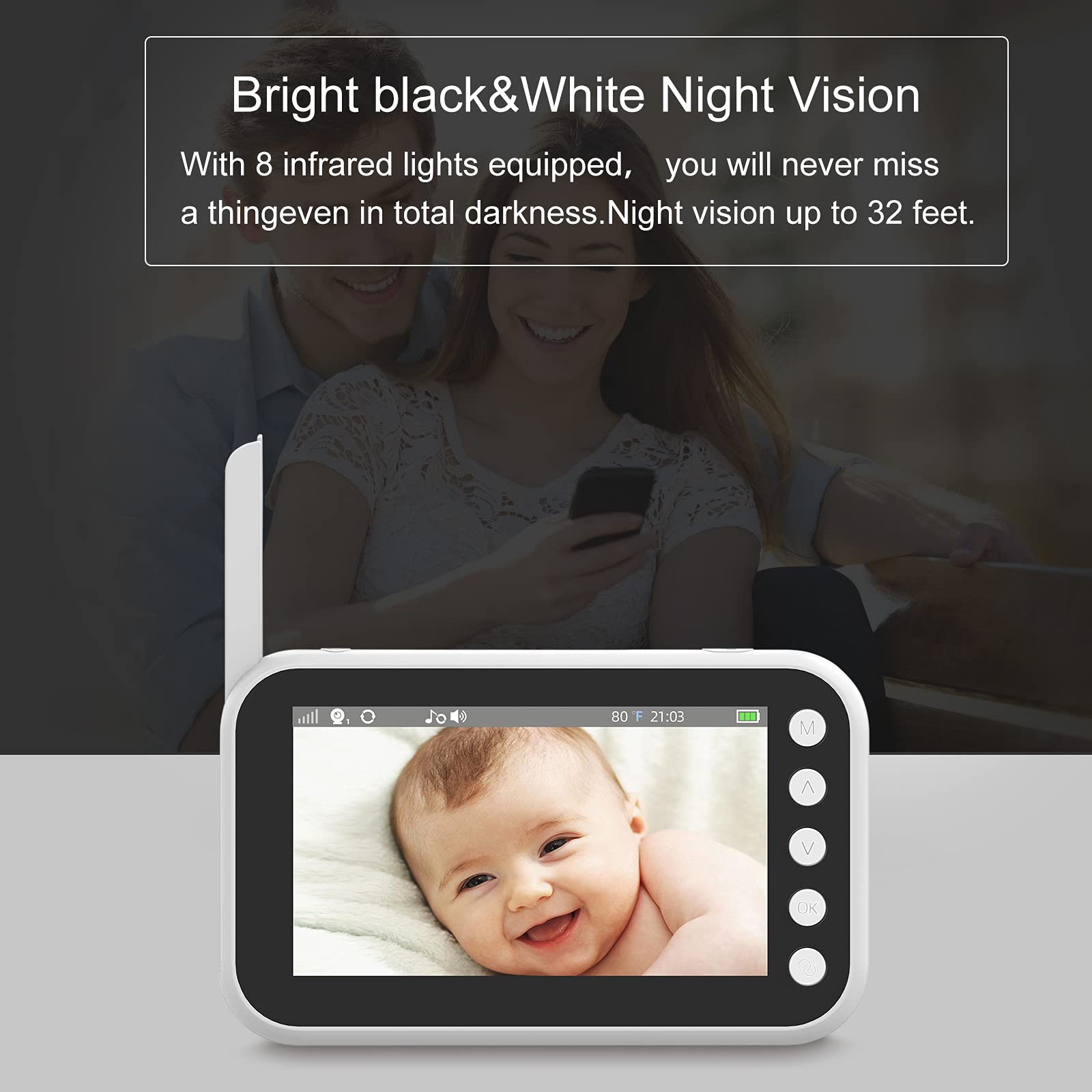 Wireless Video Baby Monitor with 4.3