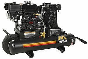 8 Gallon Single Stage Gasoline Air Compressor - AM1 PH65 08M - Powerful & Portable for Construction, DIY Projects & Tire Inflation