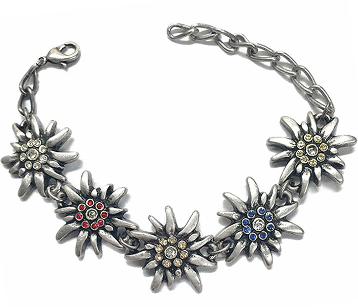 Handmade Pewter Edelweiss Bracelet - Elegant Floral Jewelry for Women | Perfect Gift for Anniversary, Birthday & Special Occasions | Boho & Nature-Inspired Fashion Accessory