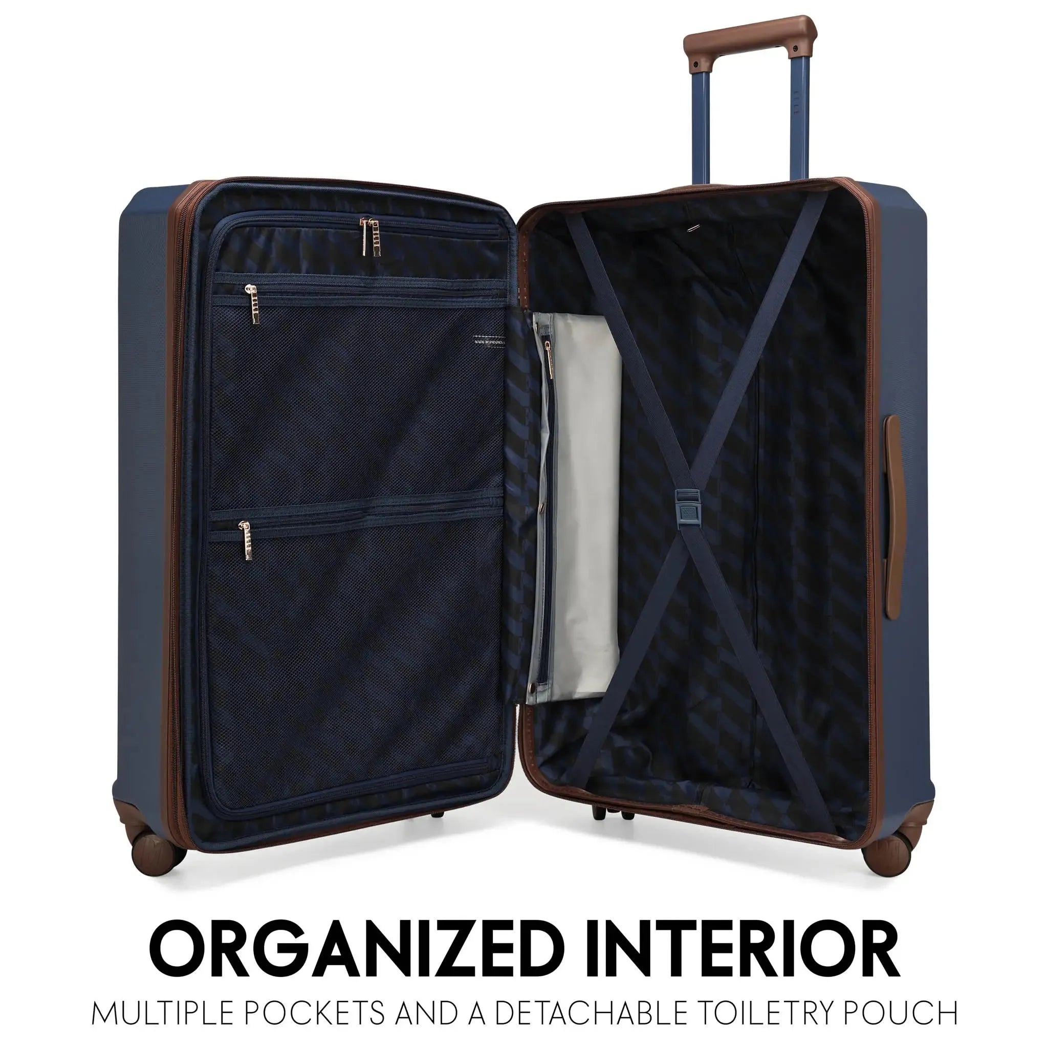 Luxe Journey 3-Piece Expandable Vintage Suitcase Set - Perfect for Travel, Vacations & Business Trips