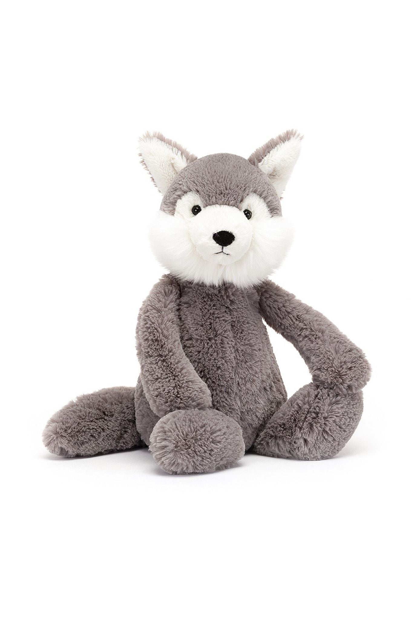 Adorable Bashful Wolf Plush Toy by Jellycat - Soft & Cuddly Stuffed Animal for Kids, Baby Shower Gift & Nursery Decor