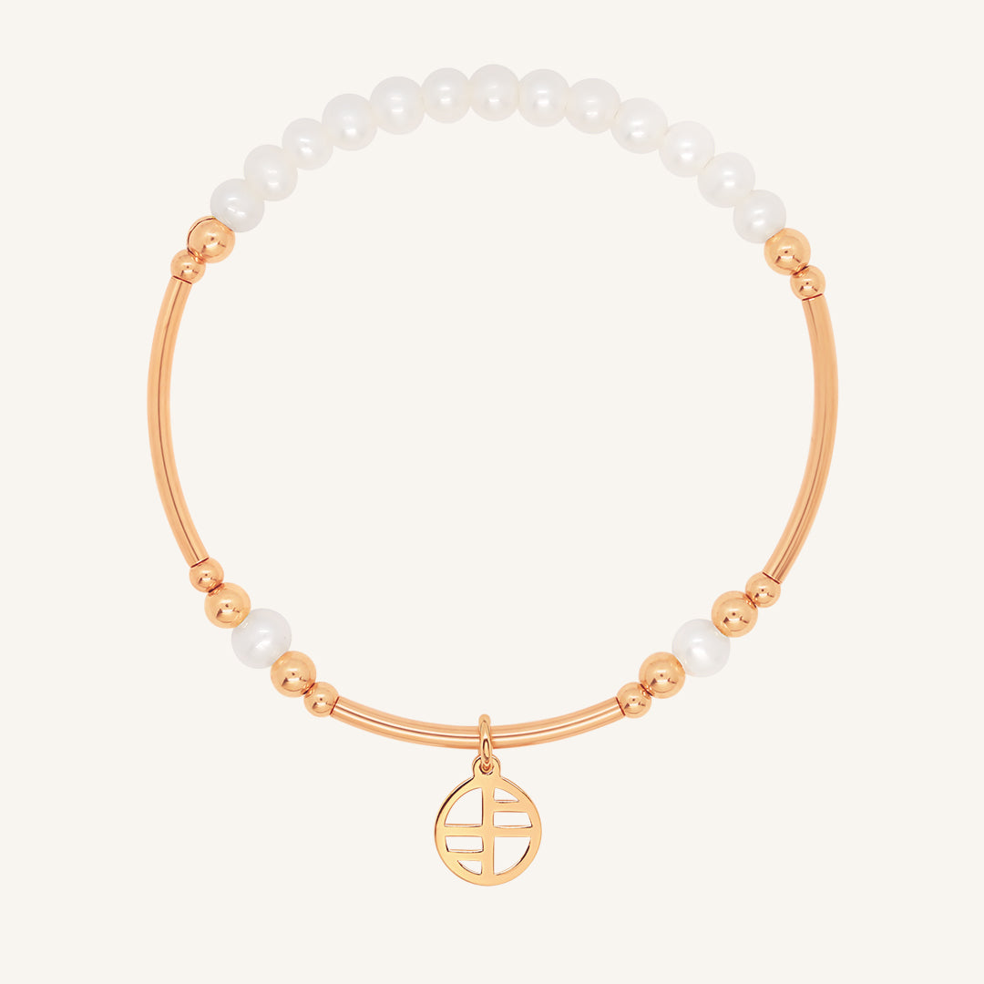 Pearl Division Bracelet - Natural Stone Jewelry for Women, Healing Crystal Bracelet for Energy & Balance | Perfect for Meditation, Yoga & Spiritual Gifts