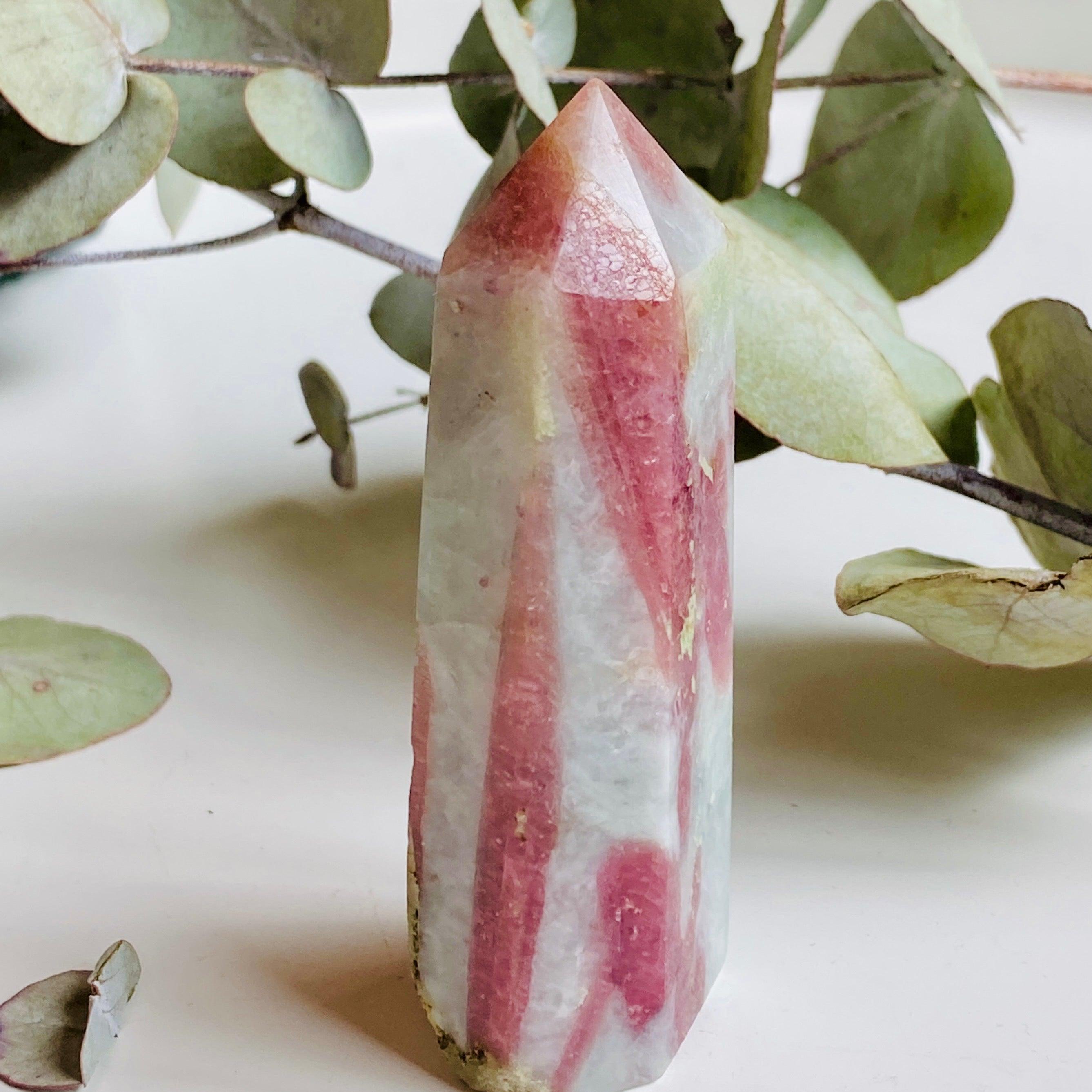 Natural Pink Tourmaline in Schist - Small Point Specimen c1450 | Gemstone Collection, Healing Crystals & Mineral Display for Home Decor