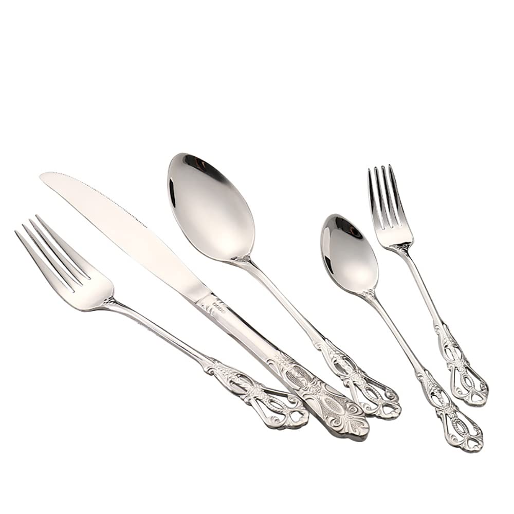 Royal Gold Stainless Steel Flatware Set - 30-Piece Modern Silverware for Wedding & Festival (Service for 6) - Elegant Dining Utensils for Special Occasions & Dinner Parties