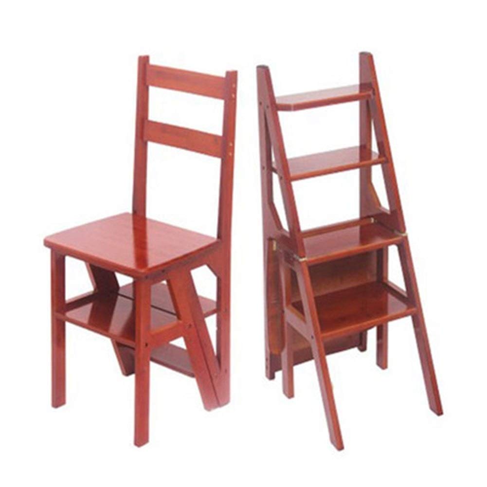 Multi-Functional Bamboo Step Stool - Dual Use for Home, Outdoor, Kitchen & Office - Creative Ladder Stool for Storage, Library & Decor - Natural Bamboo Design for Indoor & Outdoor Use