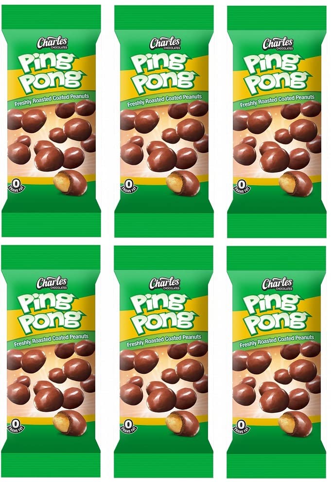 Charles Chocolates Bite Size Chocolate Covered Peanuts - 6 Pack (50g/1.76oz Each) | Premium Jamaican Chocolate Candy | Perfect for Parties, Gifts & Snacking