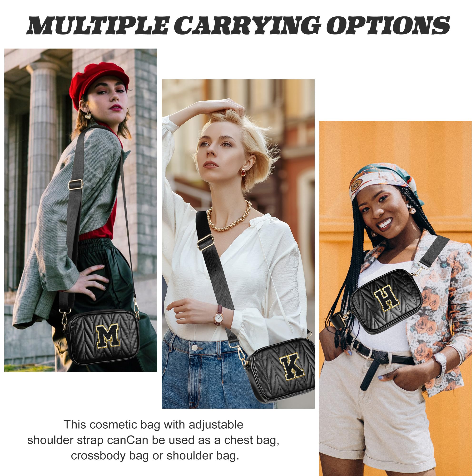 TOPEAST Women's Quilted Leather Crossbody Bag - Travel & Gift for Christmas Birthday