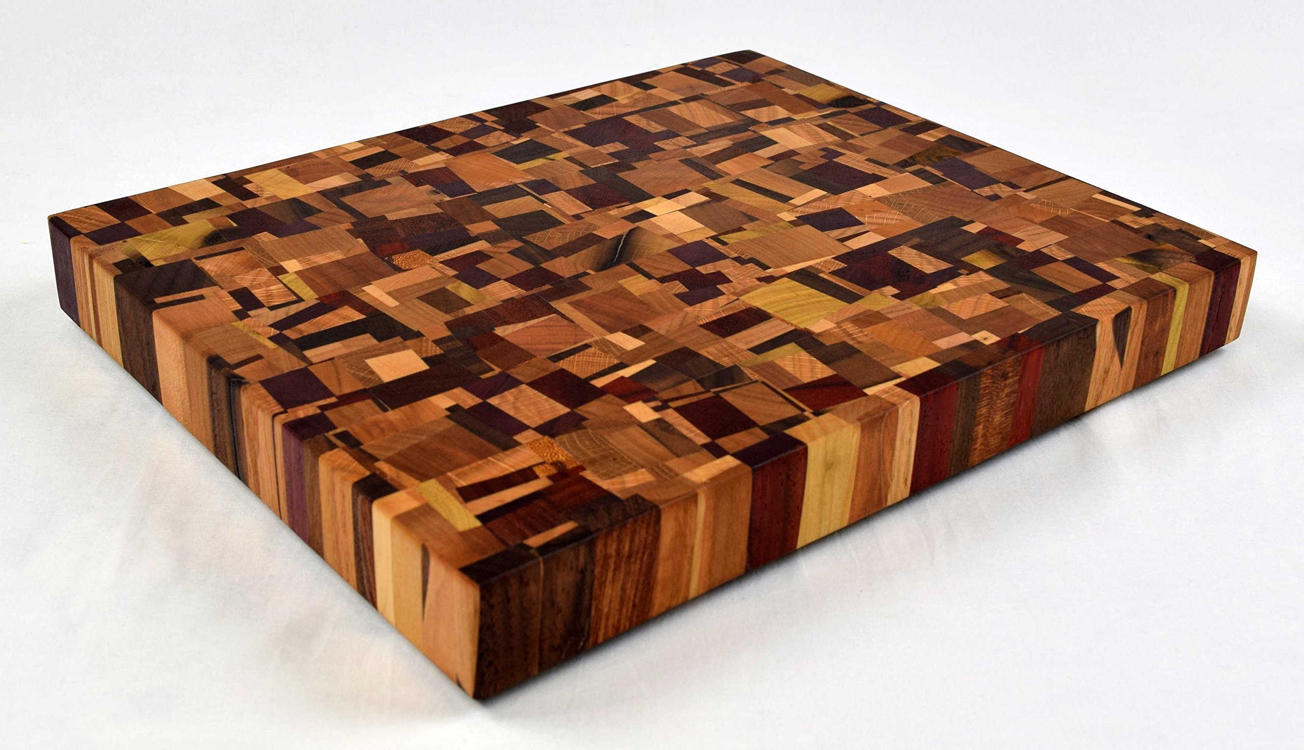 Premium Chaos End Grain Cutting Board - Large Wooden Butcher Block for Kitchen, Meat, Vegetables - Perfect for Chefs, Home Cooking & BBQ Prep