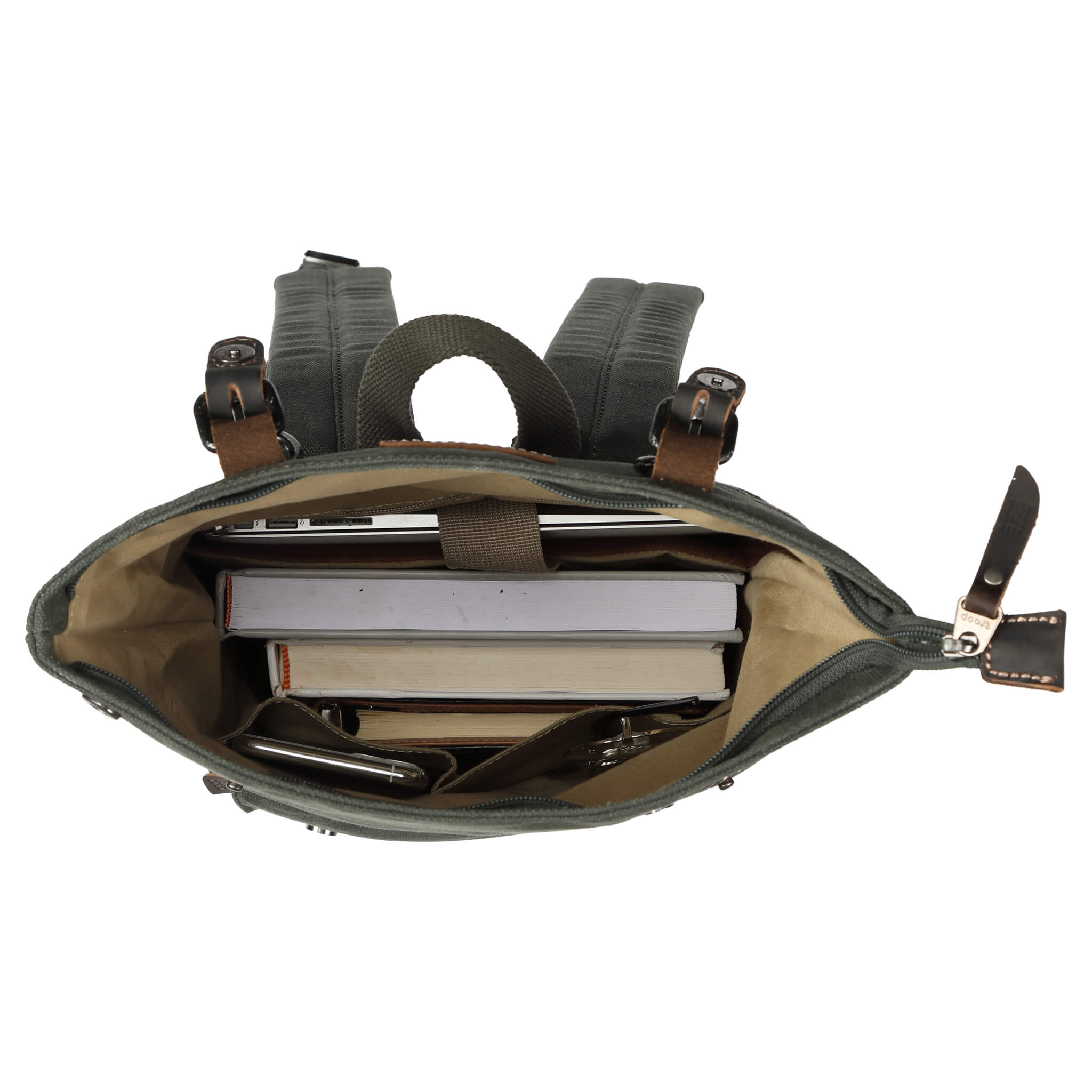 Troop London Heritage Small Canvas Backpack - Vintage Style Lightweight Daypack for Men & Women - Perfect for Travel, Hiking, School and Everyday Use