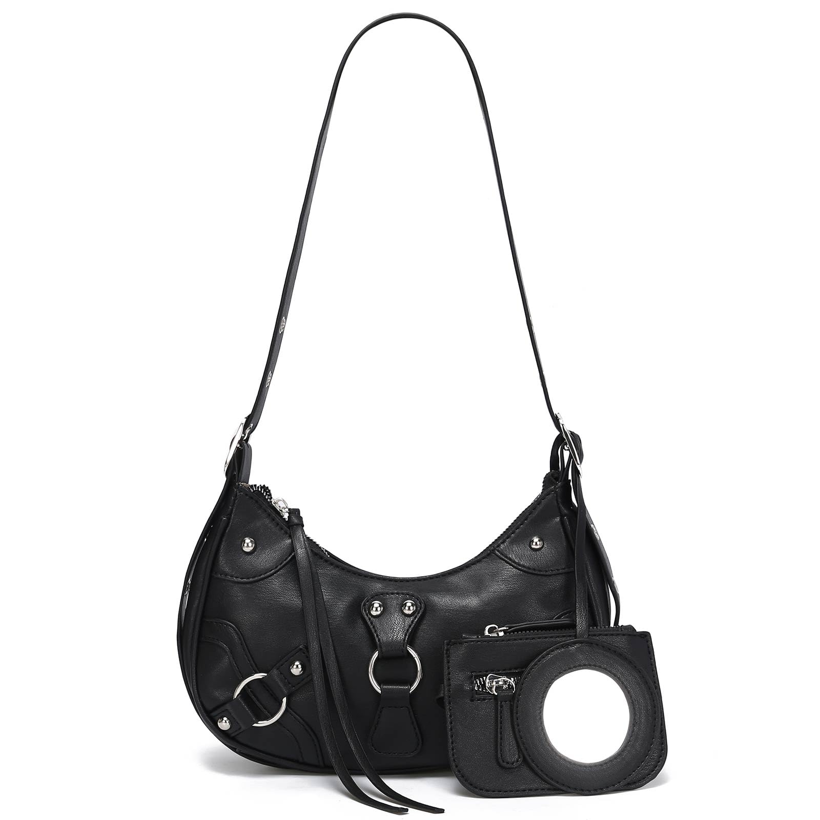 CATMICOO Y2K Shoulder Bag - Cute 90s Punk Underarm Purse for Women | Vintage Aesthetic Crossbody Bag | Perfect for Concerts, Raves & Streetwear Fashion