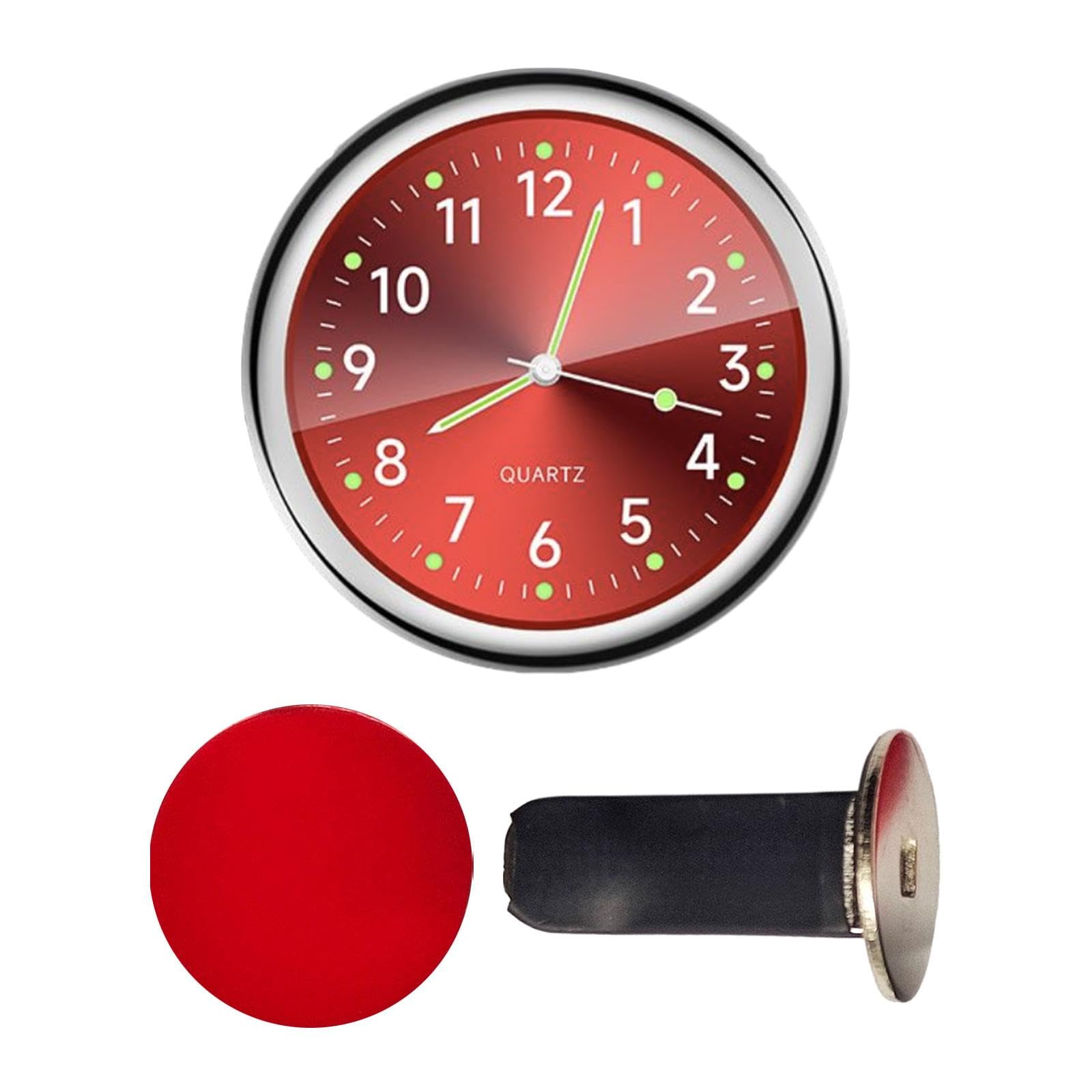 Luminous Car Vent Clock - 4cmx0.8cm Red Dashboard Clock for Automotive Decor, Night Driving & Vehicle Accessories | Perfect for Road Trips, Commuting & Gift Giving