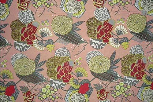 YUVANCRAFTS 10 Yard Fruit Print Beige Cotton Fabric for Running Clothes, Sportswear & Activewear - Perfect for DIY Running Shorts, Yoga Pants & Athletic Apparel