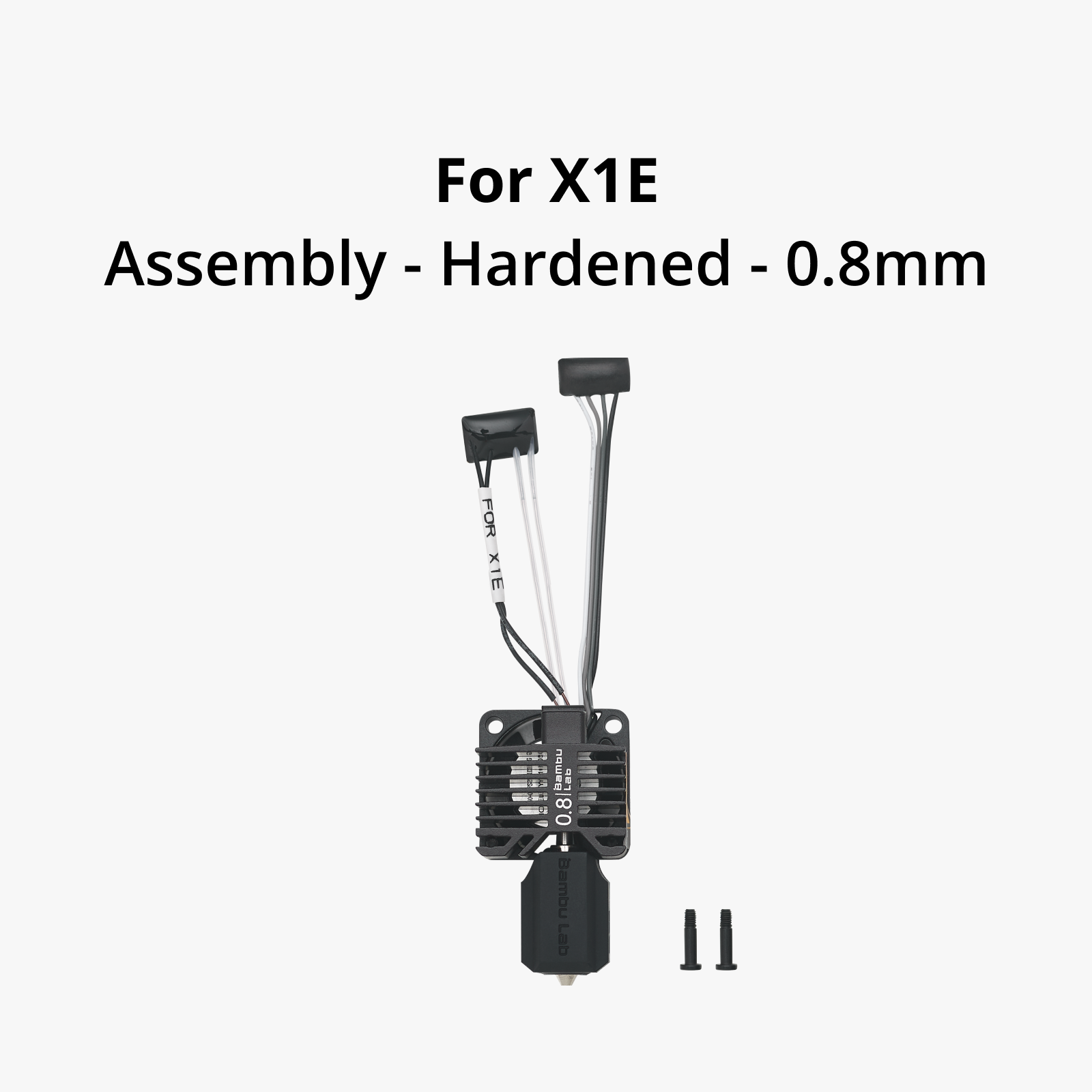 Bambu Lab Complete Hotend Assembly with Hardened Stainless Steel Nozzle for X1E 3D Printer - High Precision Printing for ABS, PLA, PETG Filaments - Perfect for Industrial Prototyping and DIY Projects