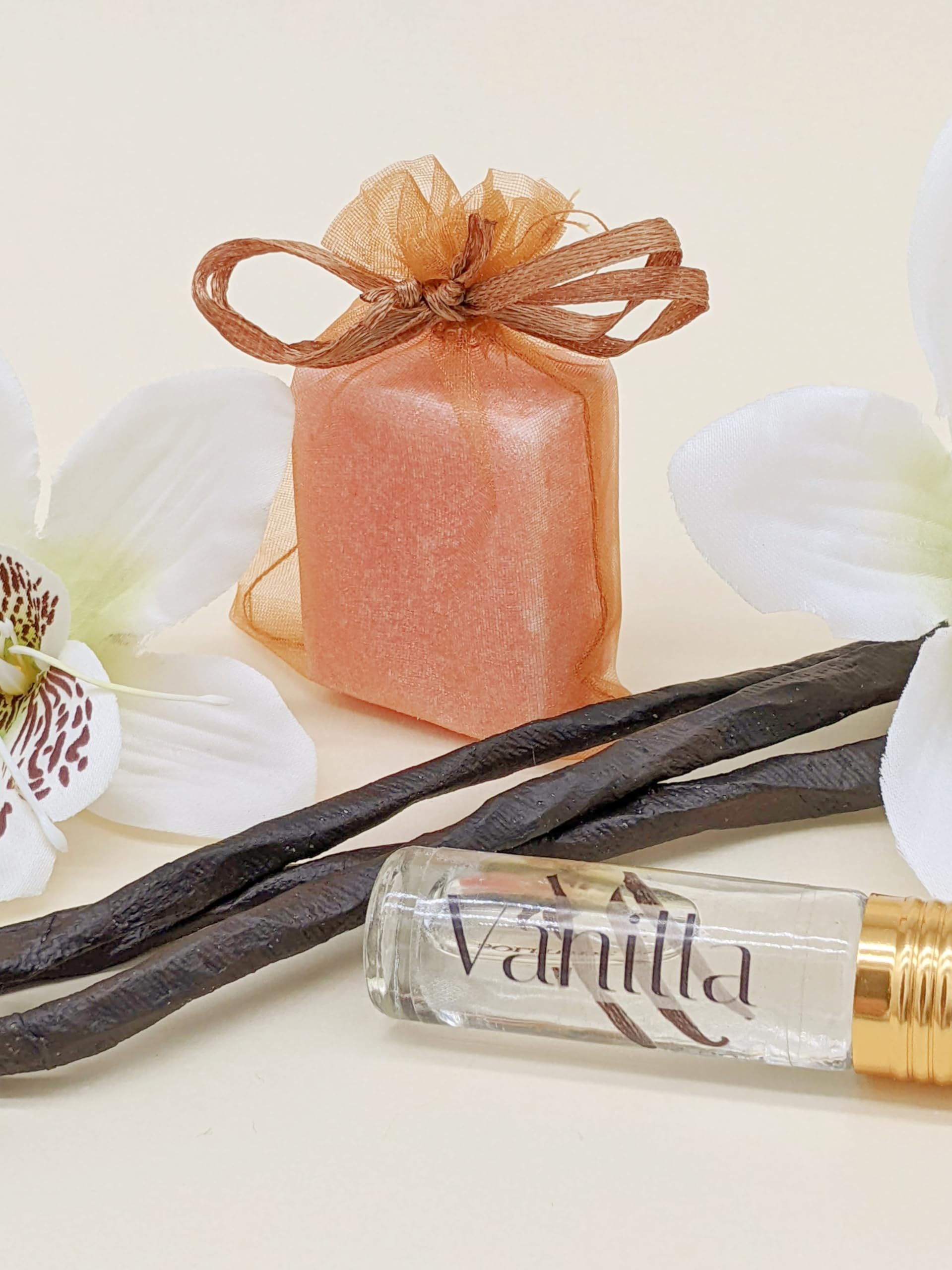EQUAL EARTH Vanilla Perfume Gift Set - 100% Vegan & Natural Roll-On & Solid Perfume - Moroccan Vanilla Blossom Fragrance Oil | Perfect for Travel, Daily Wear & Gifting