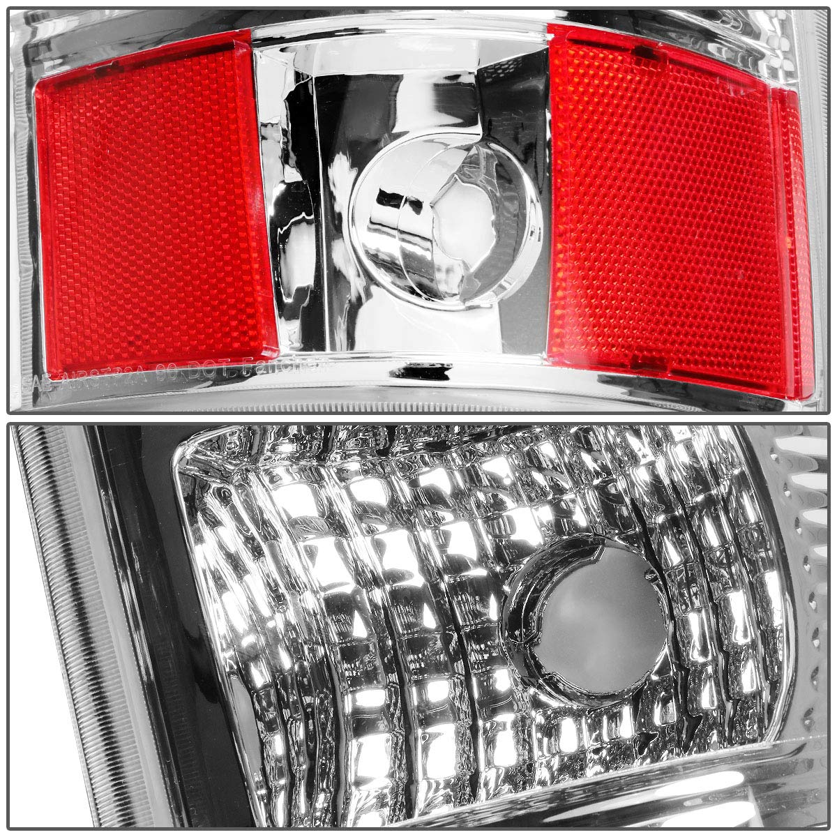 Auto Dynasty 3D LED Bar Tail Brake Lights for 2003-2007 Chevy Silverado & GMC Sierra Fleetside - Chrome Housing with Clear Lens - Enhanced Visibility & Style for Night Driving & Towing