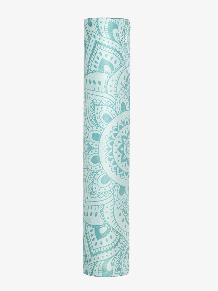 Yoga Design Lab Studio Mat 3.5mm - Non-Slip Eco-Friendly Yoga Mat with Mandala Turquoise Design for Home & Studio Practice
