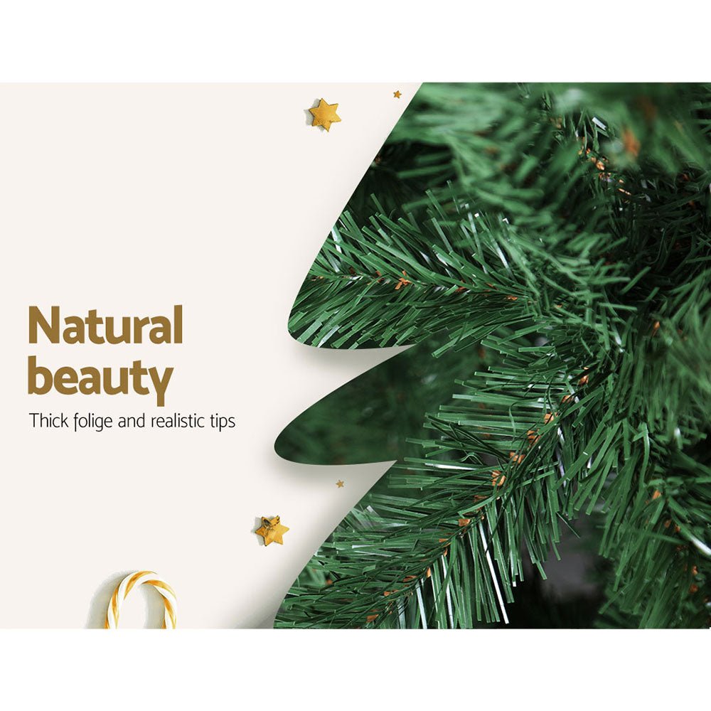 Premium 8ft Christmas Tree with 1500 Tips - Realistic Green Artificial Xmas Tree for Holiday Decorations | Perfect for Living Room, Office, and Party Decor