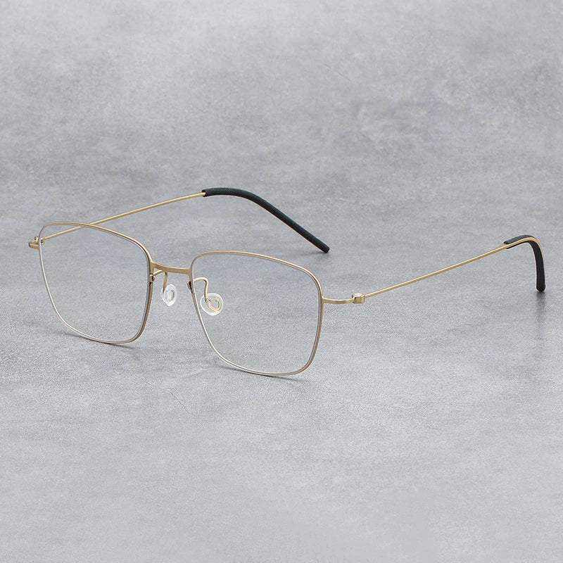 Stylish Black Titanium Square Screwless Eyeglasses for Women - Lightweight & Durable Full Rim Frames (Model 45530) | Perfect for Office, Reading & Everyday Fashion