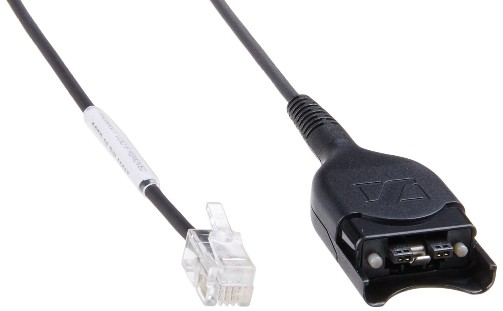 Sennheiser Enterprise Solutions CSTD 08 (005365) Standard Headset Connection Cable with Easy Disconnect RJ9 Modular Plug - Coiled Cord for Direct Phone Connectivity | Ideal for Office Headsets & Call Center Use