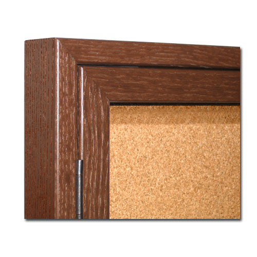 Premium Enclosed Indoor Wood Frame Bulletin Boards with Message Header - 2 & 3 Door Wall Display Cases for Office, Classroom & Home Organization | Durable Corkboard for Notes & Announcements