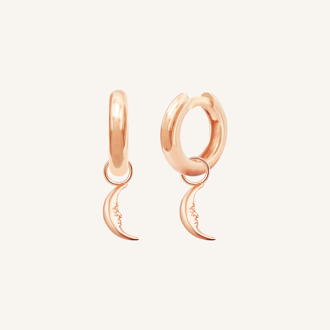 Patience Moon Plain Hoops - Minimalist Sterling Silver Earrings for Women | Perfect for Everyday Wear, Office & Casual Outfits