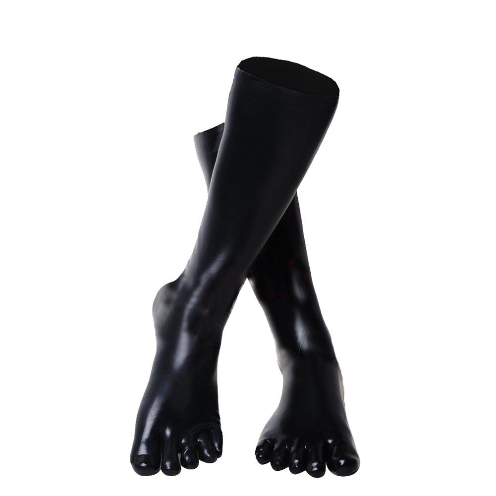 Unisex Knee High Latex Toe Socks - Calf Stockings for Cosplay, Halloween Costumes & Dance Performances - Perfect for Costume Parties, Theatrical Shows & Fetish Wear