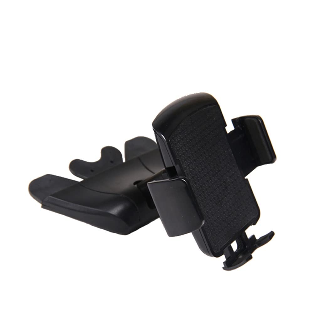 QWZYP Universal CD Slot Car Phone Mount Holder - Adjustable Smartphone Cradle for iPhone, Samsung & More (Black) - Perfect for Hands-Free Driving & GPS Navigation