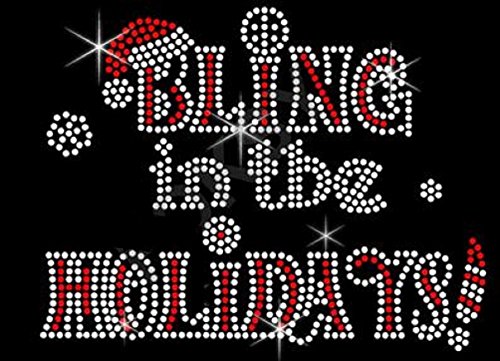 Sparkling Rhinestone Iron-On T-Shirt Transfer for Christmas & Holiday DIY Decorations - Perfect for Festive Outfits, Party Apparel, and Custom Gifts
